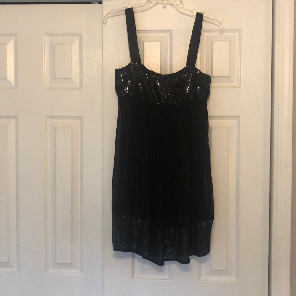 ABS collection black sequin mini dress